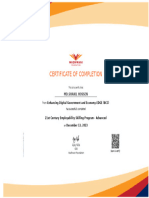 Wadhwani Foundation Certificate - 657988438c30de8667bedc58