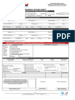 General Intake Sheet: Huwag Susulatan Ang DSWD Lamang Ang Pwede Gumamit