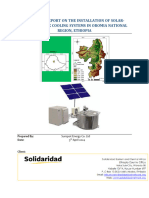 Inception Report On The Installation of Solar