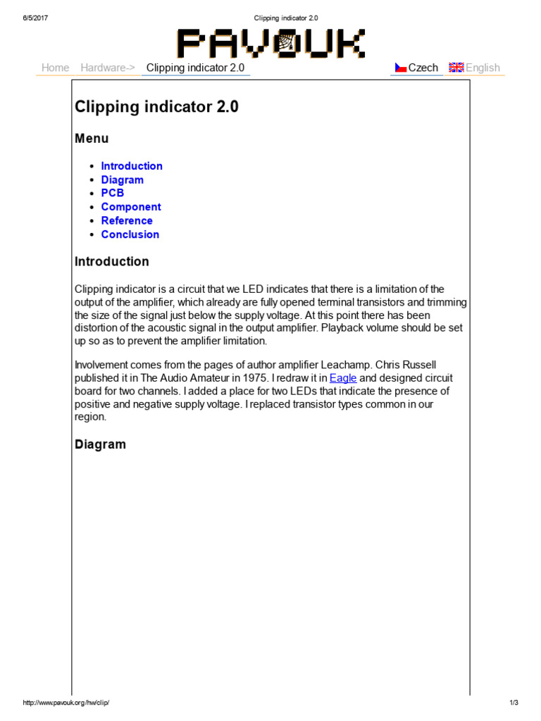Clipping Indicator 2 Download Free PDF Amplifier Analog Circuits