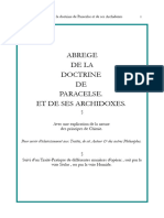 Abrege de La Doctrine DE Paracelse. Et de Ses Archidoxes