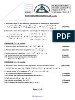 1ère C Maths CC N°1 Sept 2023 PDF