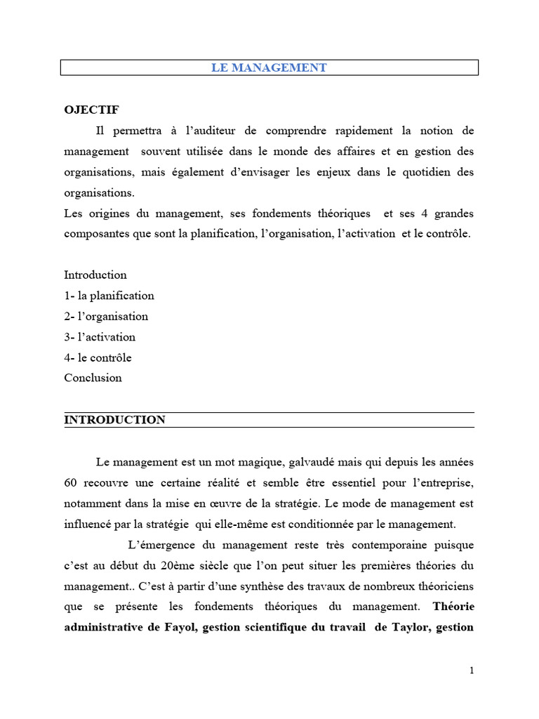 Fondements du Management Moderne | PDF | Motivation | Motivant