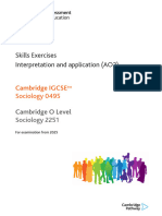 Skills Exercises - Interpretation and Application (AO2)