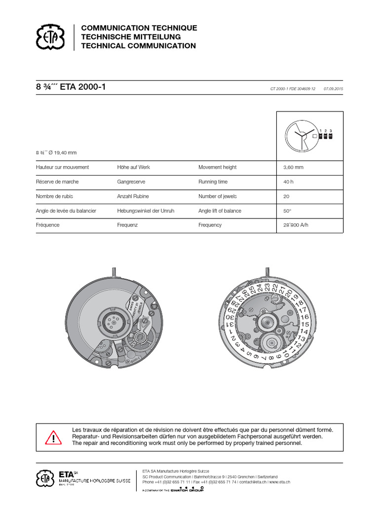 Eta 2000-1 | PDF