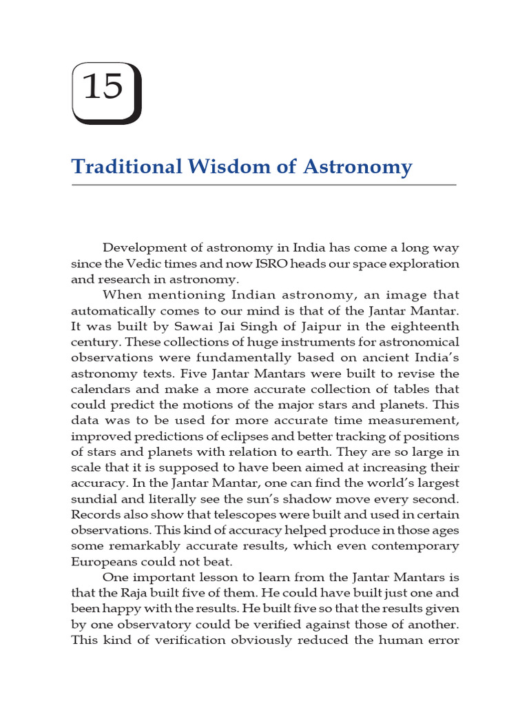 Indian Astronomical Wisdom and Instruments | PDF | Astronomy