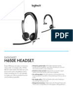 H650e Headset Datasheet