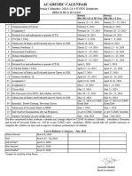 Academic Calendar