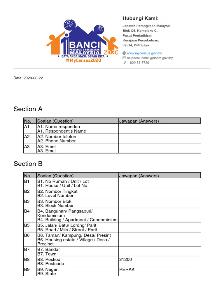 Contoh E Census Pdf