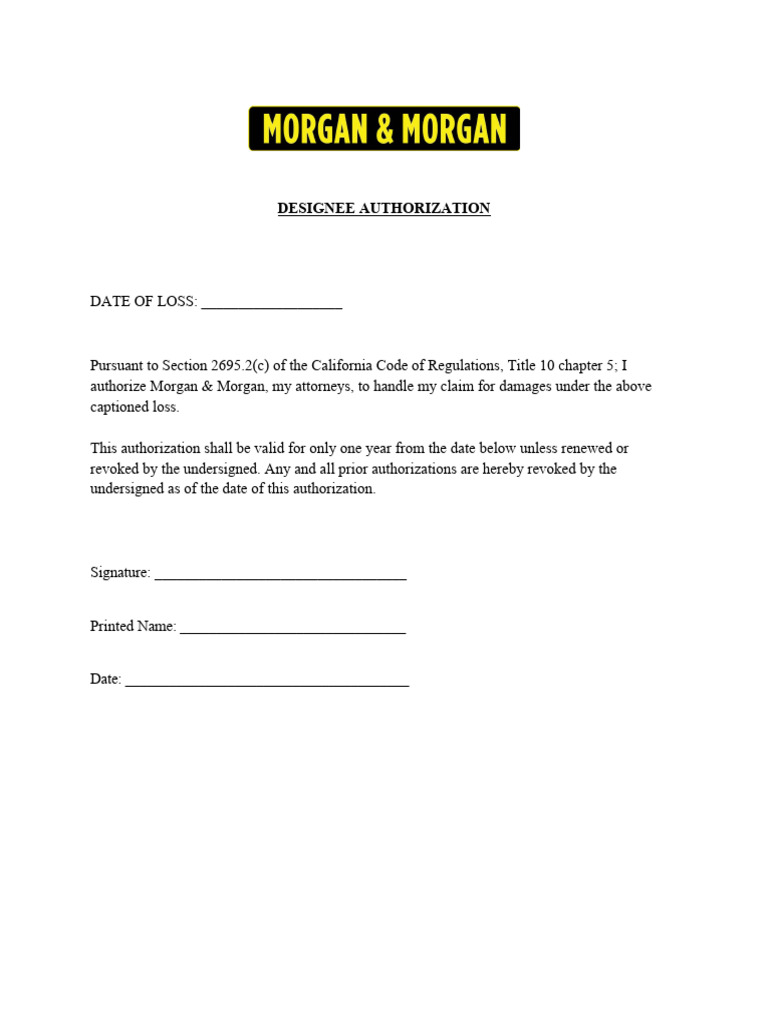 Designee authorization pdf