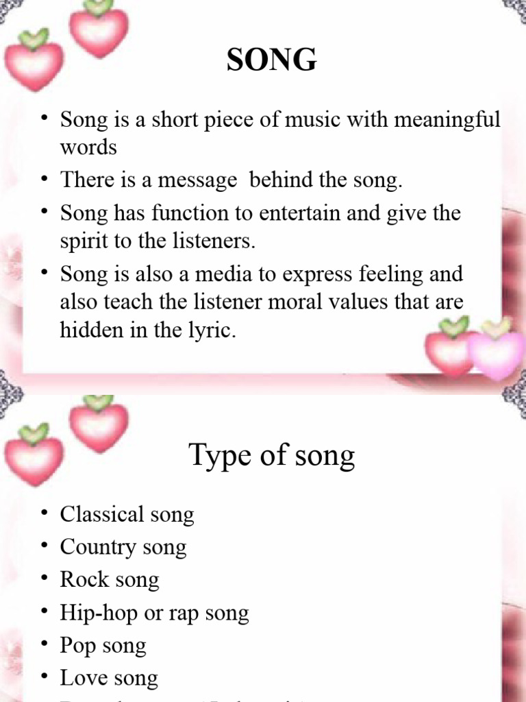 Song Pdf Song Structure Refrain