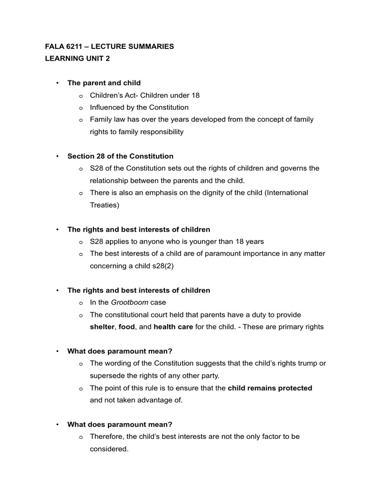 Child Rights and Parental Responsibilities | PDF | Legal Guardian | Father