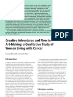 Creative Adventures and Flow in Art-Making: A Qualitative Study of Women Living With Cancer