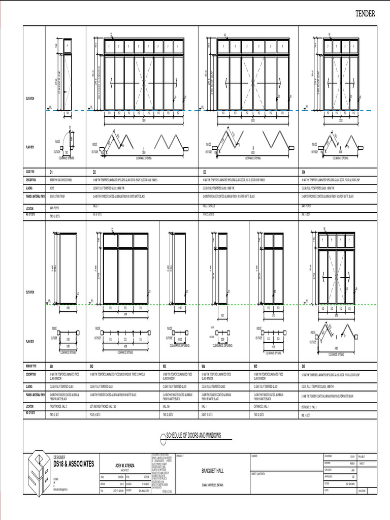 Schedule of Doors and Windows | PDF | Door | Window