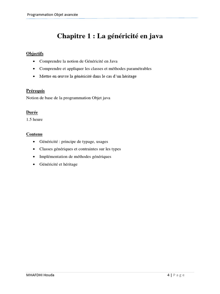 Généricité en Java : Concepts et Exemples | PDF | Classe (informatique ...