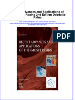 Recent Advances And Applications Of Thermoset Resins 2Nd Edition Debdatta Ratna full download chapter