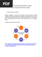 Predictive Analytics-Mid Sem Exam Question Bank