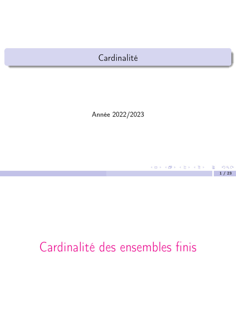 Cardinalité des ensembles finis | PDF | Mathématiques | Concepts ...
