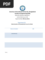 Electrical Devices Exp 1 - Determination of Characteristic Curve of A Diode