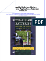 Rechargeable Batteries History Progress and Applications Rajender Boddula Full Download Chapter