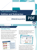 Calculation Policy - Addition & Subtraction