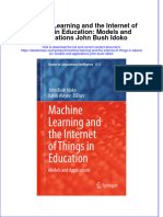 Machine Learning and The Internet of Things in Education Models and Applications John Bush Idoko Download PDF Chapter