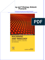 Machining and Tribology Alokesh Pramanik Download PDF Chapter
