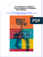 Chapman Nakielnys Guide To Radiological Procedures 7Th Edition Nick Watson full chapter