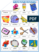 Classroom objects.picture dictionary