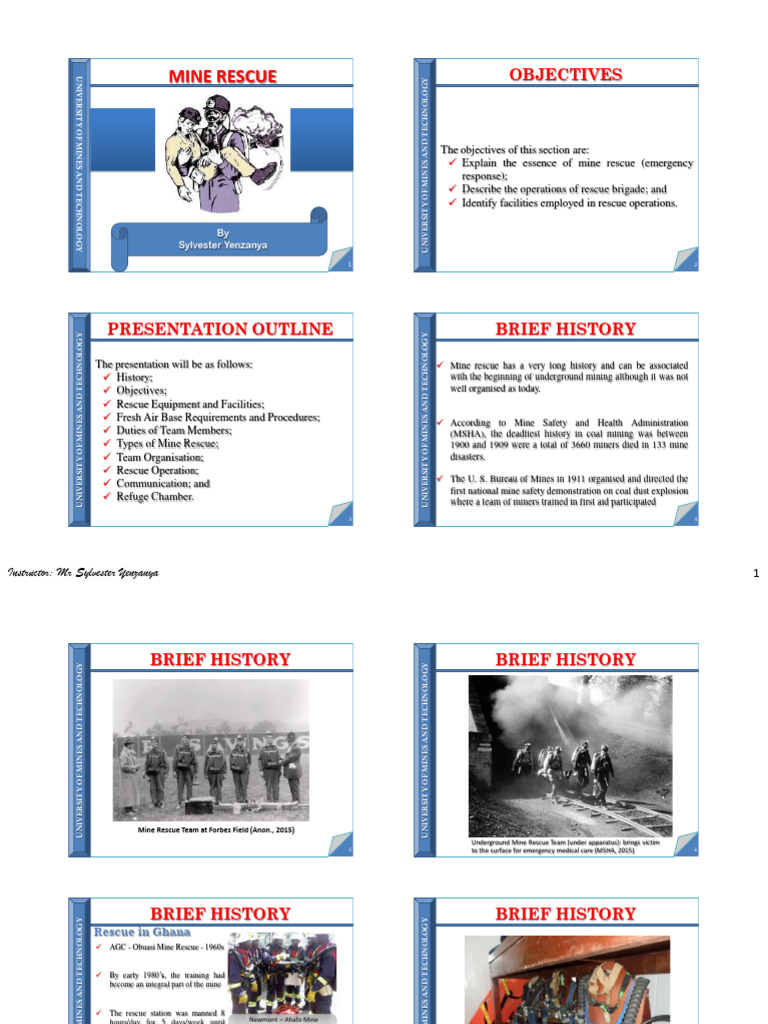 Mine Rescue Operations Overview | PDF | Mining | Occupational Safety ...