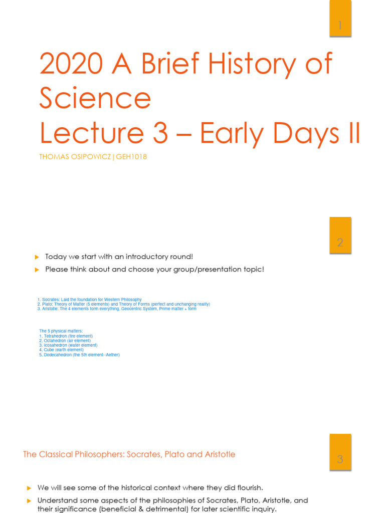 Lecture 3 Greek Classical Philo Aristole Co Pdf Plato Aristotle