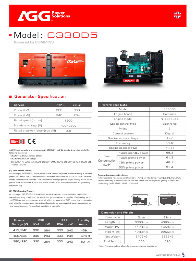 DG Spec c330d5 | PDF | Engines | Electrical Engineering