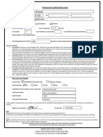 FORM - Restaurant Confirmation Form