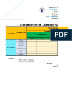 Classification of Learners' Grades For Consolidation