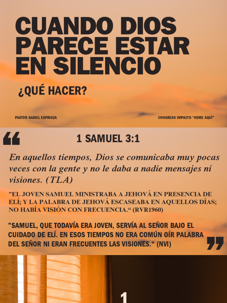 Cuando Dios Parece Estar en Silencio | PDF