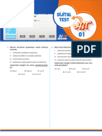 Sınıf Biyoloji Di̇ji̇tal Test - Hiz Ve Renk - 2024 - Ornek