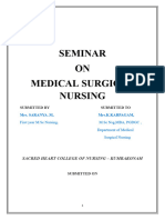 Seminar 2 - Historical Development in Medical Surgical Nursing in India