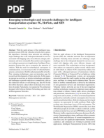 Emerging Technologies and Research Challenges For Intelligent Transportation Systems - 5G, HetNets, and SDN