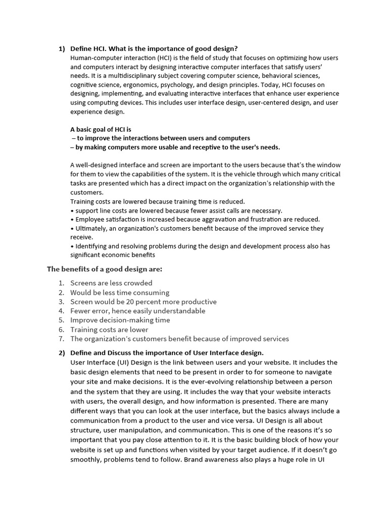 Concepts Of Good Design