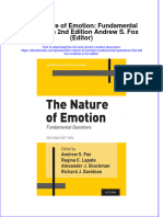 The Nature of Emotion Fundamental Questions 2Nd Edition Andrew S Fox Editor Ebook Full Chapter