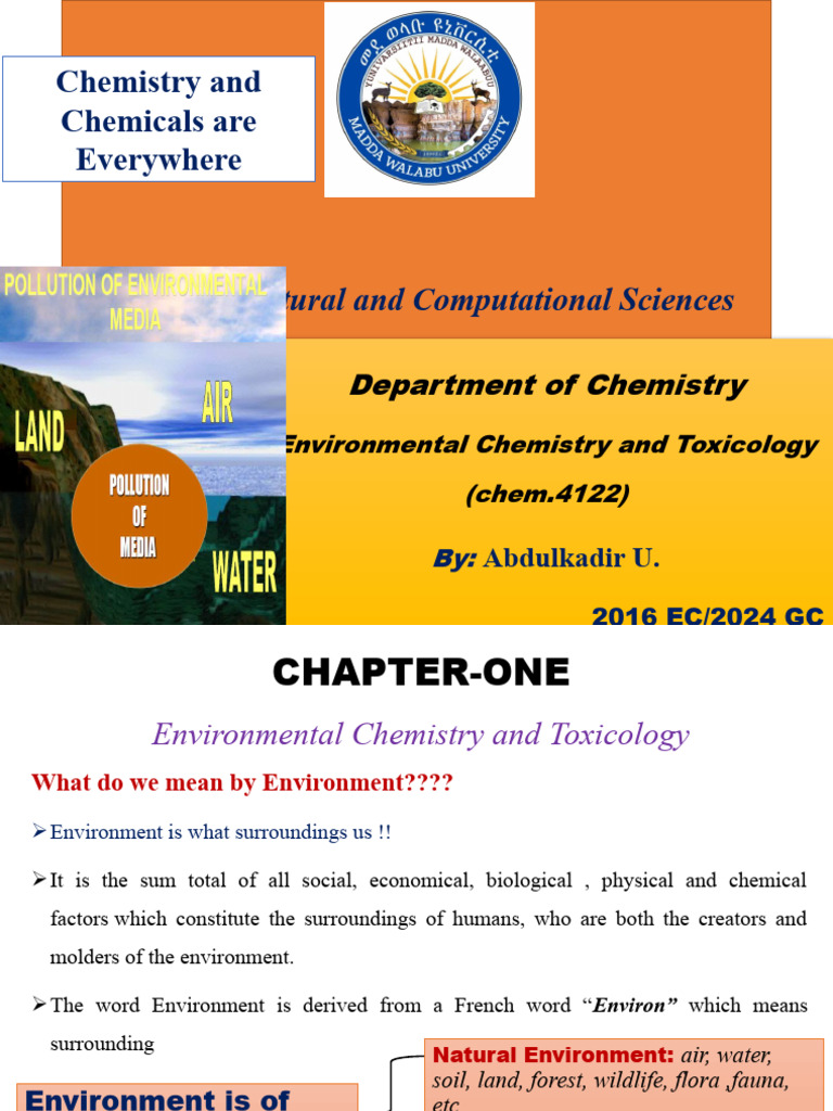 Environmental Chemistry Overview | PDF | Atmosphere Of Earth | Water