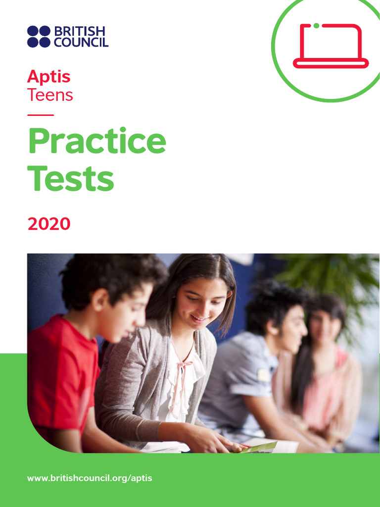 Aptis for Teens Practice Tests Guide | PDF | Multiple Choice | Question