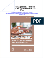 Chemical Engineering Process Simulation 2Nd Edition Dominic C Y Foo full chapter