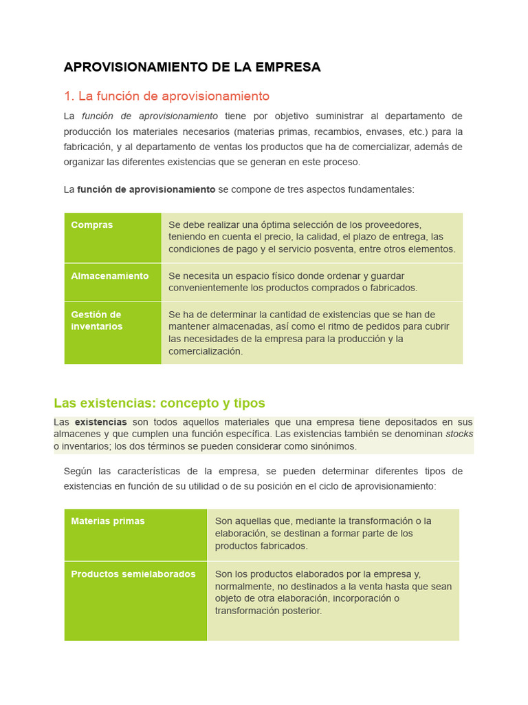 Aprovisionamiento de La Empresa | PDF | Lean Manufacturing | Business