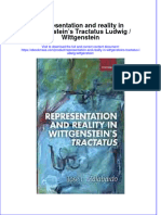 Representation and Reality in Wittgensteins Tractatus Ludwig Wittgenstein Full Download Chapter