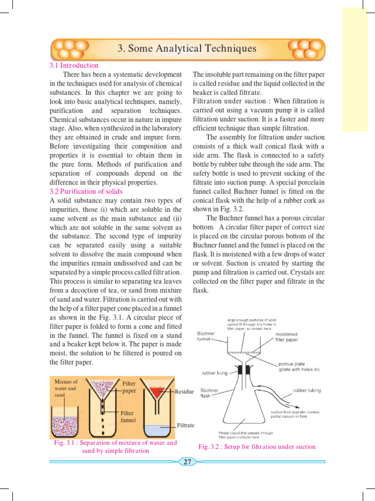 Analytical Techniques for Purification | PDF | Chromatography ...