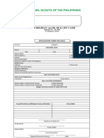 Application Parents Consent Health Examination Forms - Camp 1