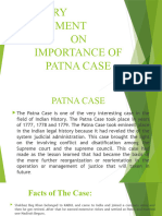 Case Analysis - Patna Case