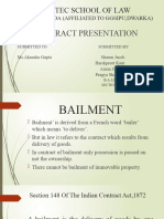 Contract of Bailment