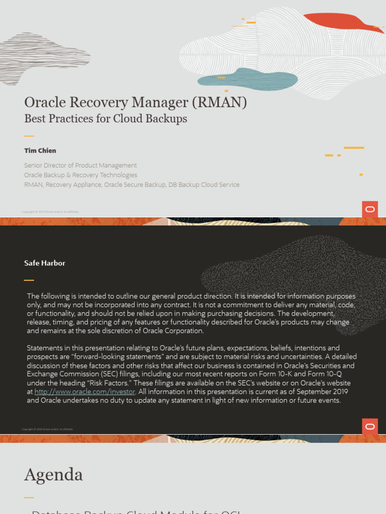 UKOUG RMAN Cloud Backup Timothy Chien | PDF | Backup | Cloud Computing